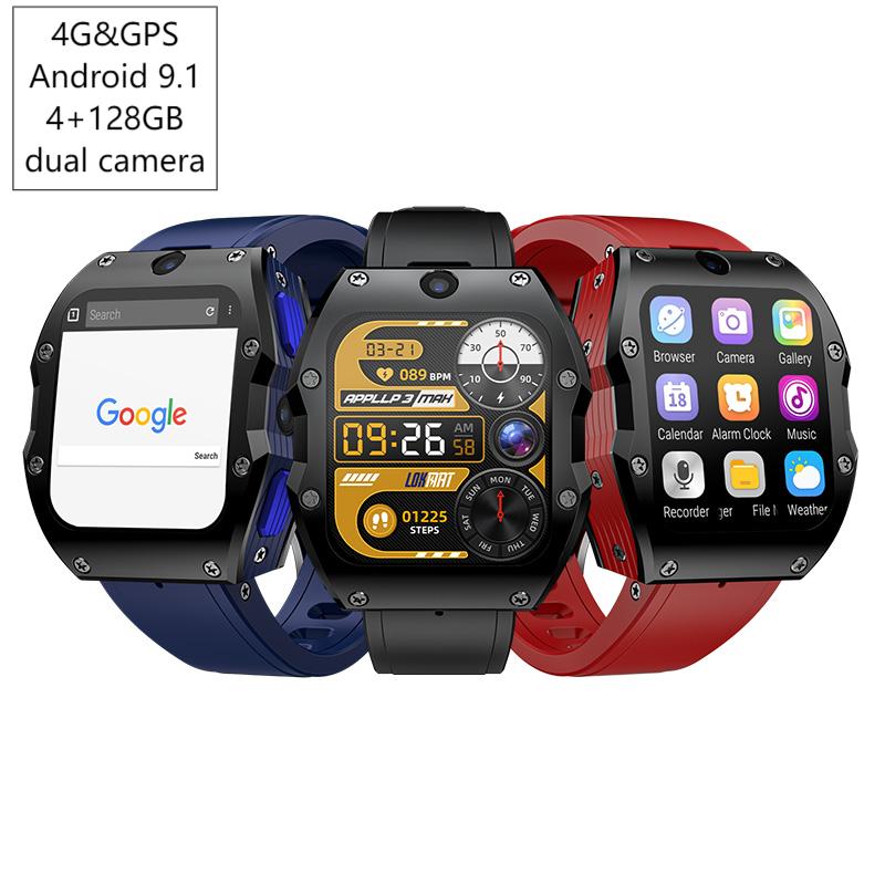Watch Smart Smartwatch - 4G Android Smartwatch 4+128GB GPS Dual