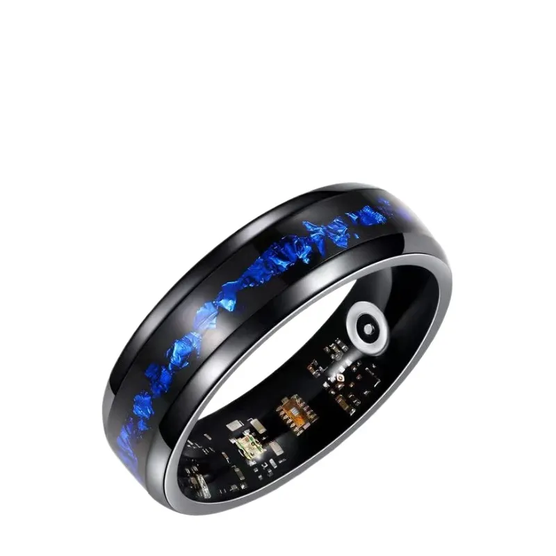 Watch Smart Smartwatch - Smart Ring Blue Gold Foil Design
