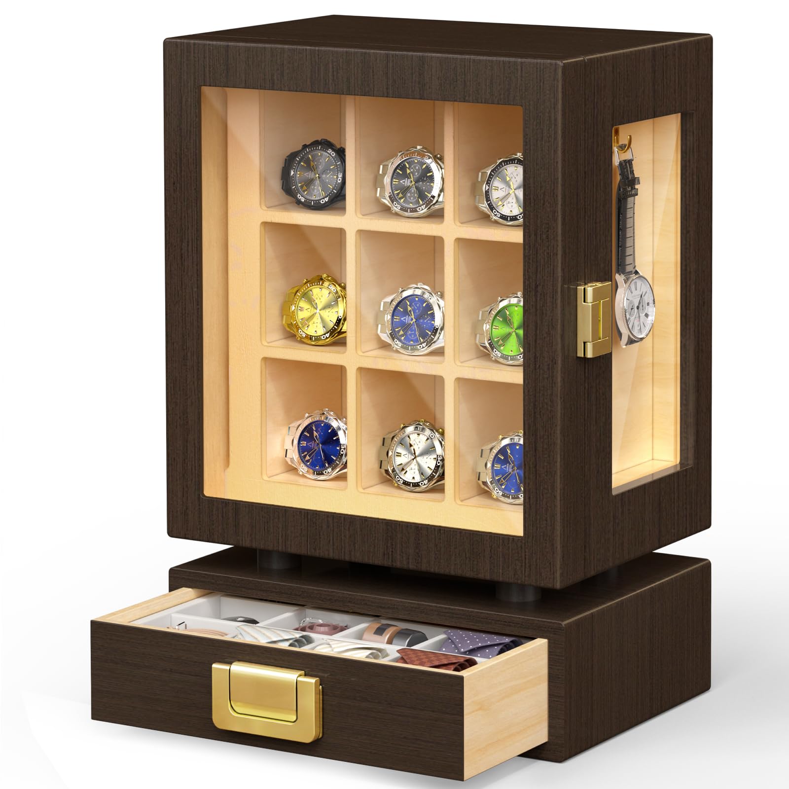Watch Es - Custom Rectangle Wooden Watch Storage Box