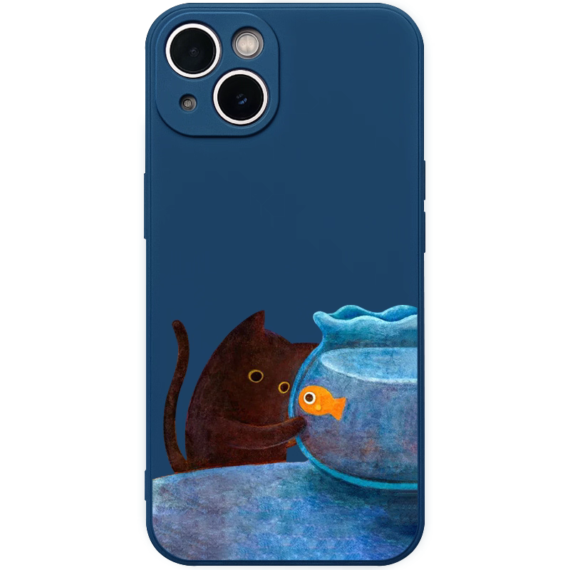 Watch Xs8 - Fish Watching Cat Pattern Phone Case