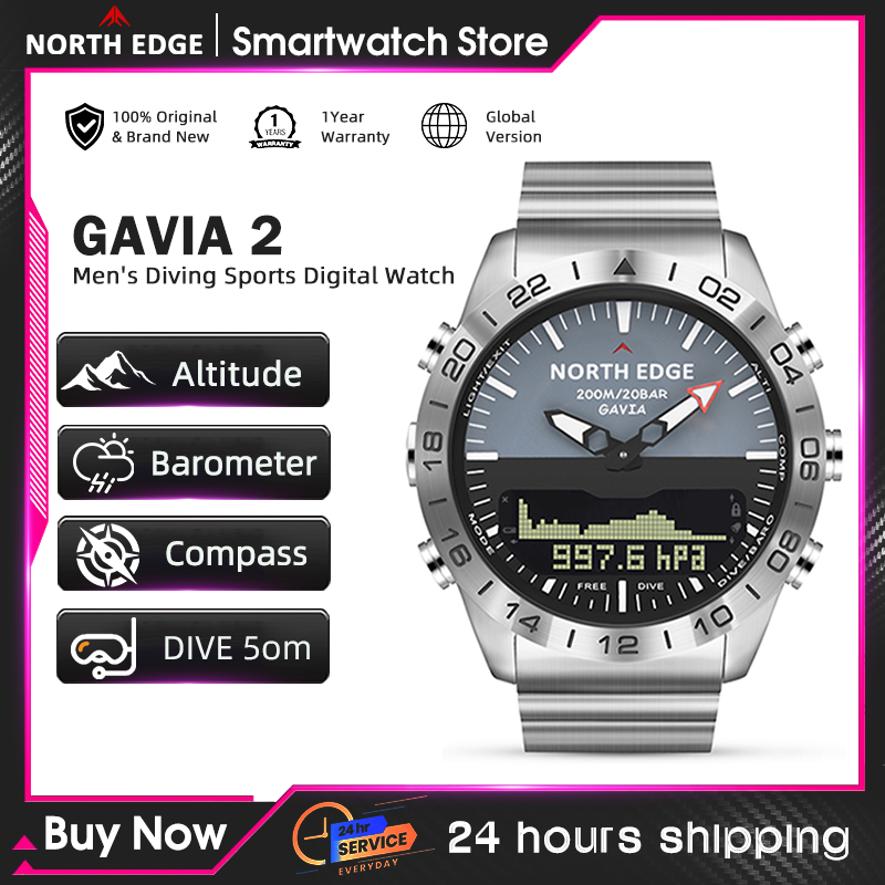 NORTH EDGE Mens Dive Watch Mil - Smartwatch Watches For Mens 评论和价格