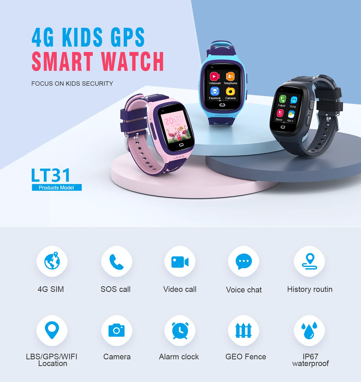 4G Kids Smartwatch SOS Waterpr - Smartwatch Watches For Boys 评论和价格