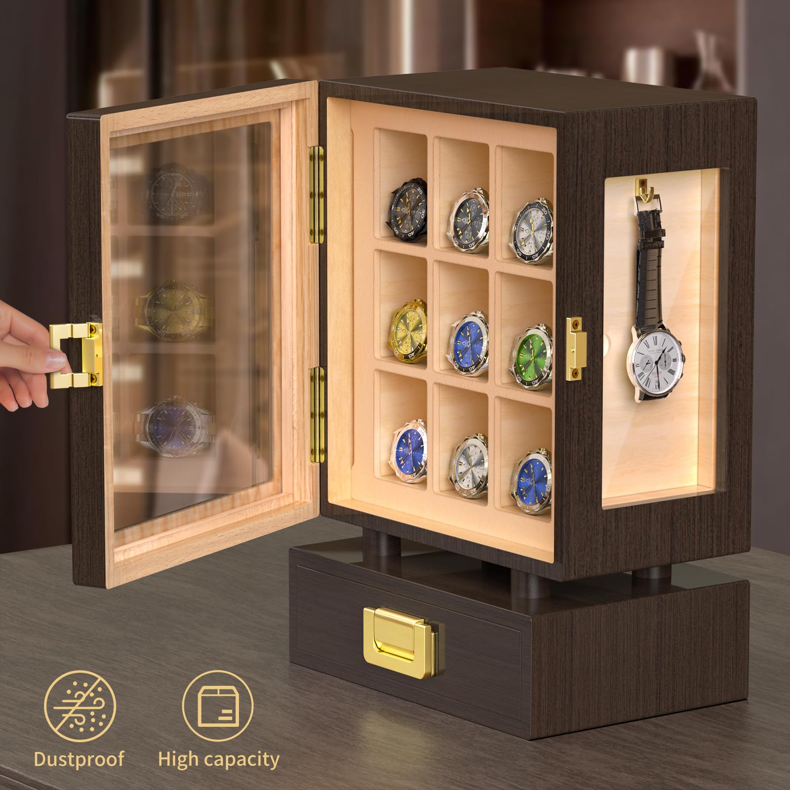 Custom Rectangle Wooden Watch  - Watch Es 评论和价格