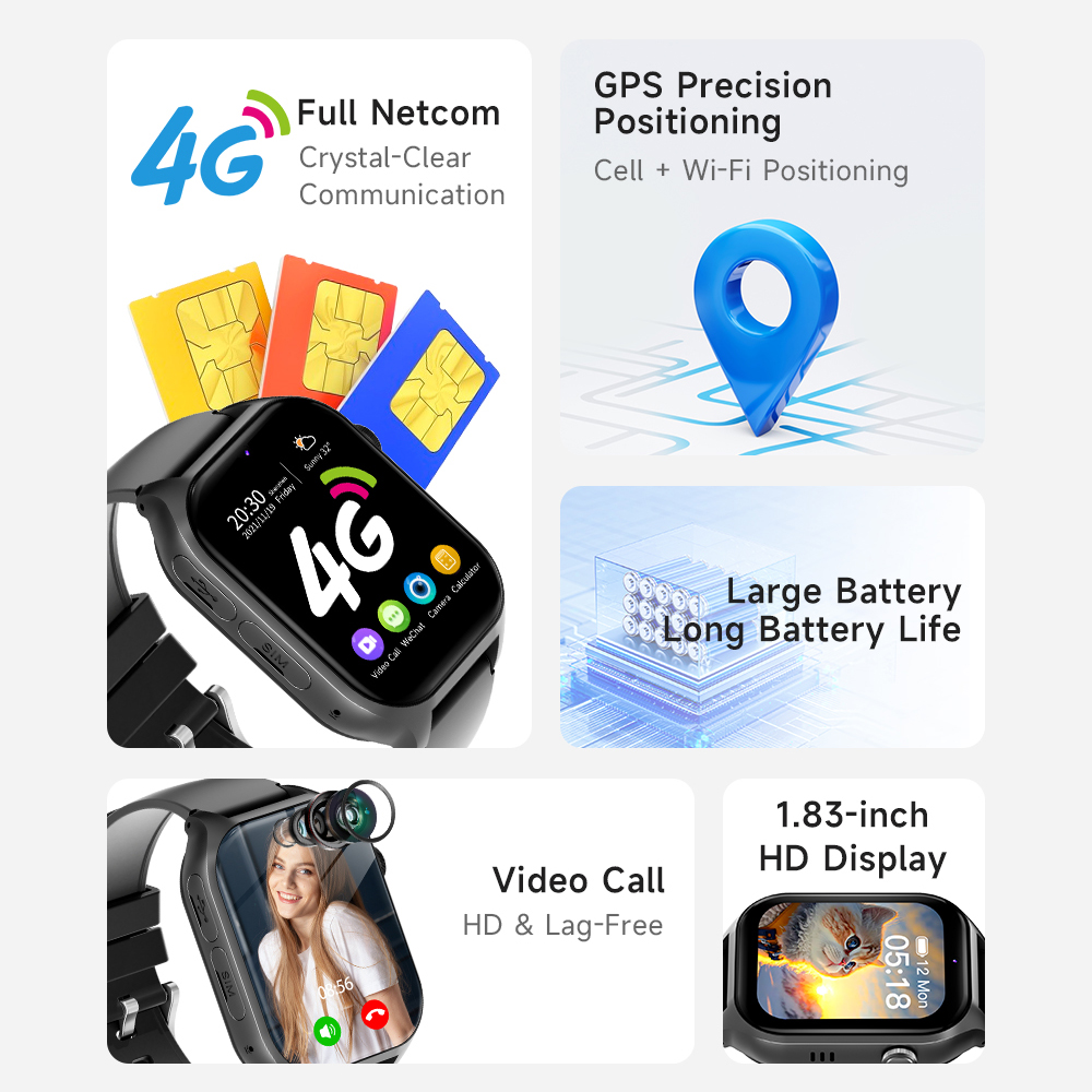 Smart Watches 4G Kids GPS AGPS - Smartwatch Watches For Kid Boy With Gps 评论和价格