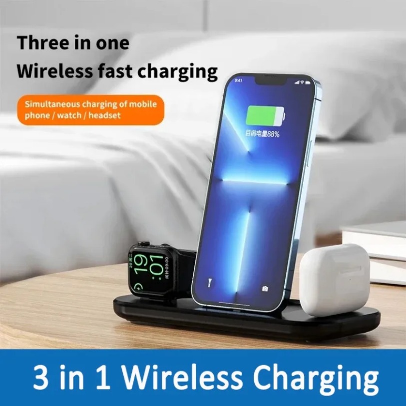Foldable 3 In 1 Wireless Charg - Watch Xs8 评论和价格