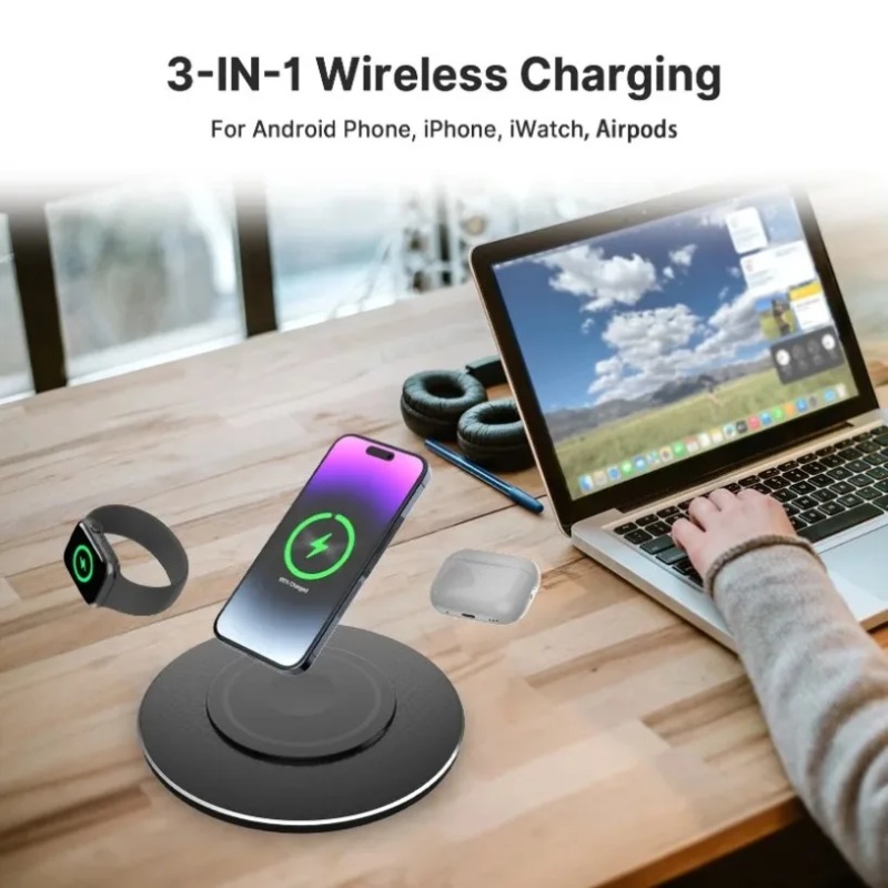 Compact 15W 3 In 1 Wireless Ch - Smartwatch Phone Watches 评论和价格