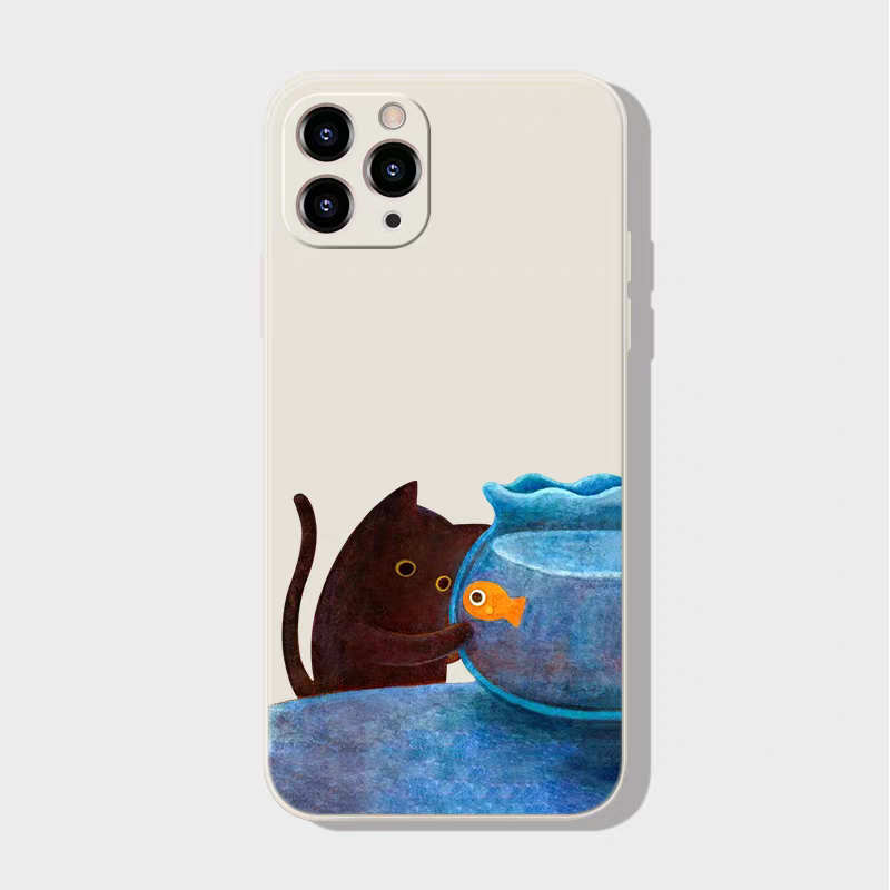 Fish Watching Cat Pattern Phon - Watch Xs8 评论和价格